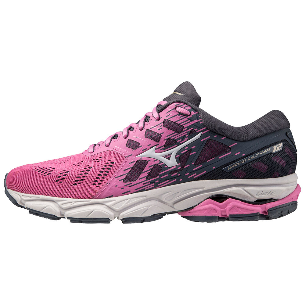 Damske Bezecke Topanky Mizuno Wave Ultima 12 Ruzove/Biele/Námornícka Modrá Vypredaj AMHP51360